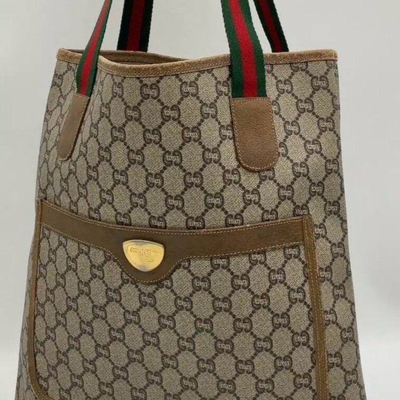 Gucci GG PVC Sherry Line Tote Bag - Picture 3 of 17